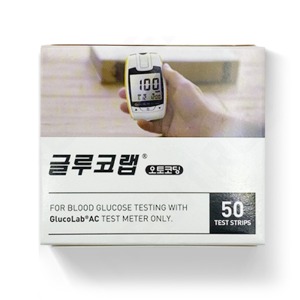글루코랩 혈당 시험지 50매 스트립 당뇨측정 검사지