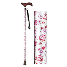 오픈메디칼뉴플라워 스몰핸드 조절식 지팡이 AS-10WF 하얀꽃무늬 노인 실버 지팡이