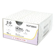 오픈메디칼에치콘 바이크릴플러스 봉합사 VCP306H (2/0) 17mm 1/2Circle 70cm 36개입